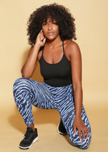 Load image into Gallery viewer, Okapi Leggings Black/Blue Striped