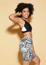 Load image into Gallery viewer, Black Sports Bra with White Detail