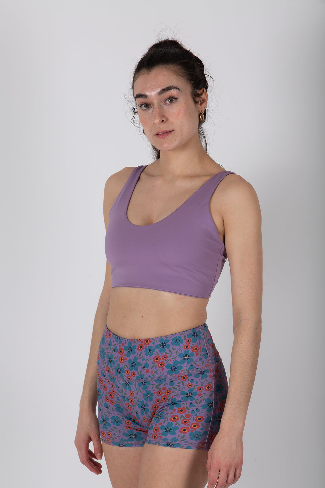 The Boho Collection: The U Beautiful Sports Bra Orchid Mist with Boho Garden  Straps