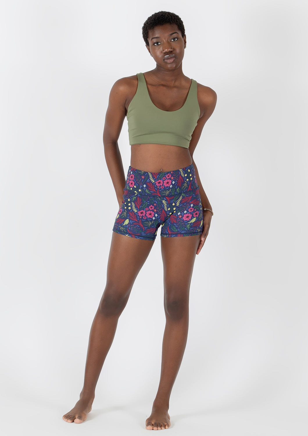 The Sweet Nights Collection: The Shape Me Shorts in Midnight Garden