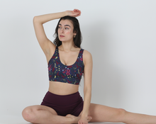 Load image into Gallery viewer, The Sweet Nights Collection: The U Beautiful Sports Bra in Midnight Garden
